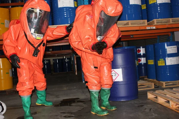 Seremban Μαλαισία Φεβρουαρίου 2015 Ειδικές Δυνάμεις Hazmat Πυροσβεστική Και Διάσωσης — Φωτογραφία Αρχείου