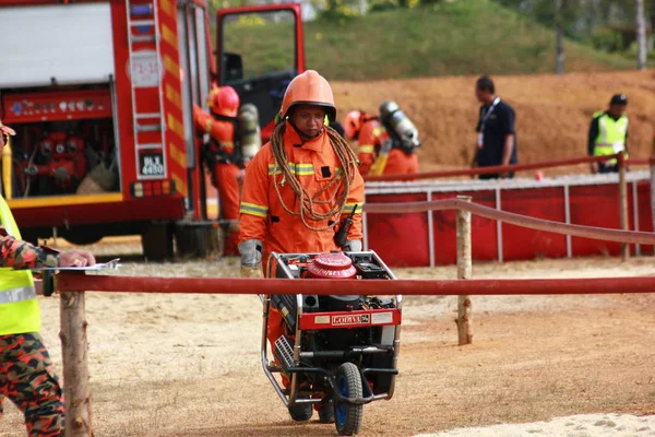 Seremban September 2018 Competentievaardigheidswedstrijd Voor Brandweerlieden Vond Plaats Seremban — Stockfoto