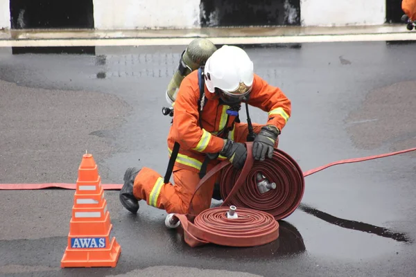 Seremban Setembro 2018 Concurso Competências Para Bombeiros Foi Realizado Seremban — Fotografia de Stock