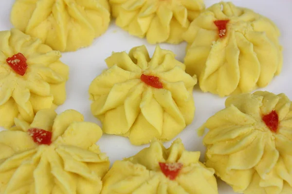 Biscoitos Para Celebração Festival Muçulmano Chamado Como Hari Raya — Fotografia de Stock