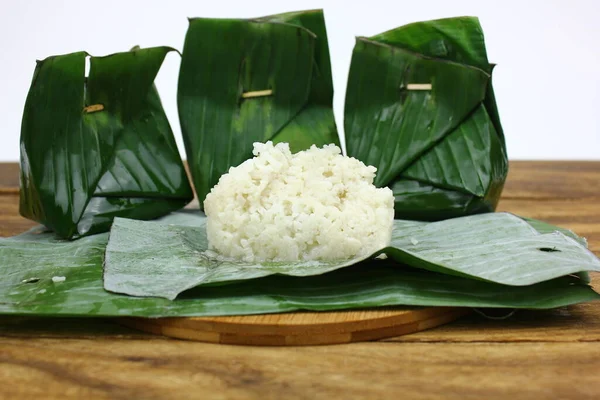 Zongzi Tradiční Čínské Rýžové Jídlo Lepkavé Rýže Plněné Balenými Bambusovými — Stock fotografie