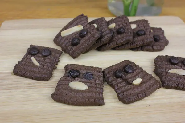 Gustosi Biscotti Cioccolato Con Noci Celebrazione Eid Fitr — Foto Stock