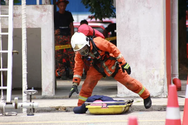 Seremban September 2018 Der Kompetenzwettbewerb Für Feuerwehrleute Fand Seremban Statt — Stockfoto