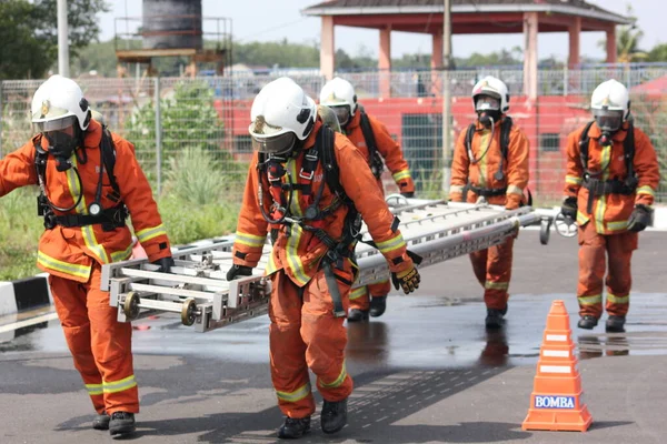 Seremban Setembro 2018 Concurso Competências Para Bombeiros Foi Realizado Seremban — Fotografia de Stock