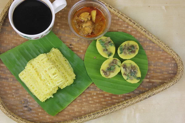 Kuih Cara Berlauk Malese Cibo Preferito — Foto Stock