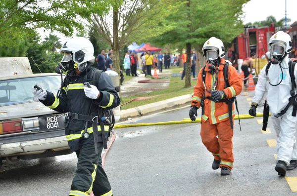 Seremban Maleisië Februari 2015 Speciale Troepen Hazmat Fire Rescue Department — Stockfoto