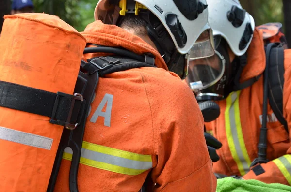 Seremban Μαλαισία Φεβρουαρίου 2015 Ειδικές Δυνάμεις Hazmat Πυροσβεστική Και Διάσωσης — Φωτογραφία Αρχείου