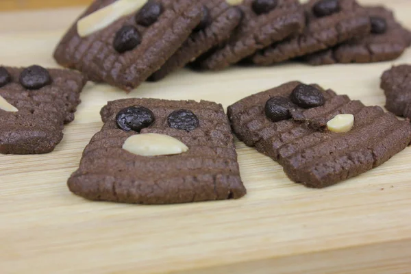 Tasty Chocolate Cookies Nuts Eid Fitr Celebration — Stock Photo, Image