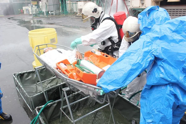 Seremban Malezja Lutego 2015 Siły Specjalne Hazmat Straży Pożarnej Ratowniczej — Zdjęcie stockowe