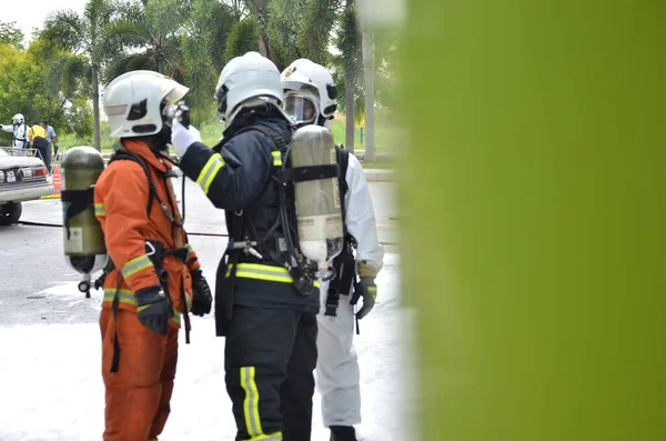 Seremban Μαλαισία Φεβρουαρίου 2015 Ειδικές Δυνάμεις Hazmat Πυροσβεστική Και Διάσωσης — Φωτογραφία Αρχείου