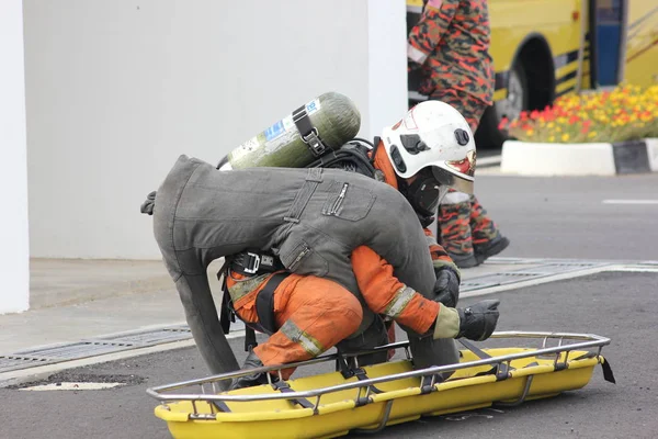 Seremban Setembro 2018 Concurso Competências Para Bombeiros Foi Realizado Seremban — Fotografia de Stock