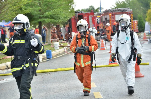 Seremban Malesia Febbraio 2015 Forze Speciali Hazmat Fire Rescue Department — Foto Stock