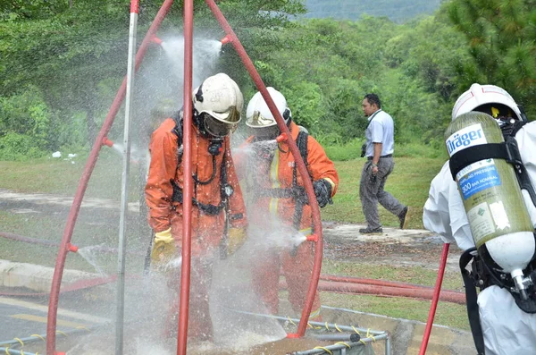 Seremban Maleisië Februari 2015 Speciale Troepen Hazmat Fire Rescue Department — Stockfoto