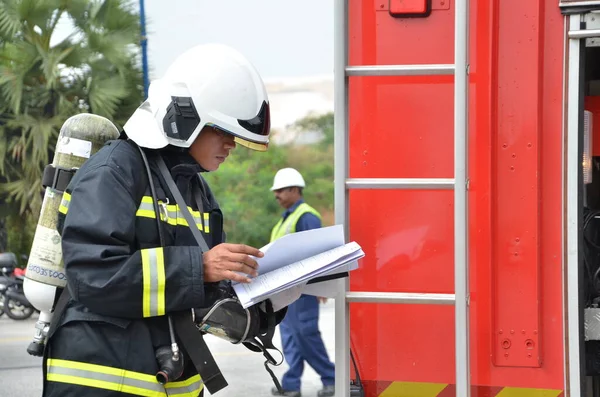 Seremban Malasia Febrero 2015 Las Fuerzas Especiales Hazmat Fire Rescue —  Fotos de Stock