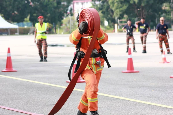 Seremban September 2018 Der Kompetenzwettbewerb Für Feuerwehrleute Fand Seremban Statt — Stockfoto