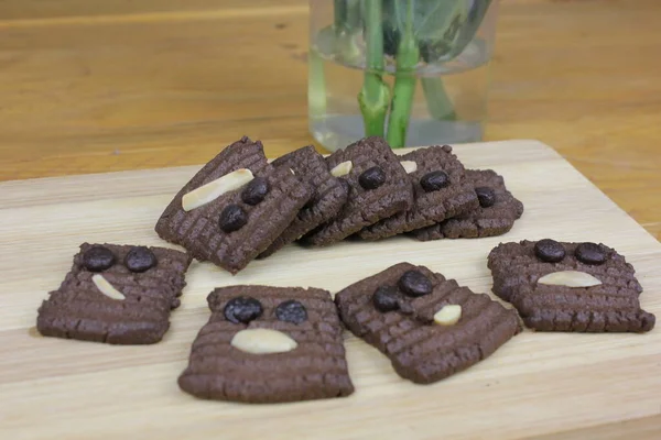 Tasty Chocolate Cookies Nuts Eid Fitr Celebration — Stock Photo, Image