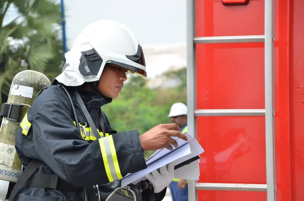 Seremban Malaysia February 2015 Special Forces Hazmat Fire Rescue Department — Stock Photo, Image