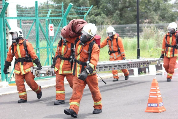 Seremban Setembro 2018 Concurso Competências Para Bombeiros Foi Realizado Seremban — Fotografia de Stock