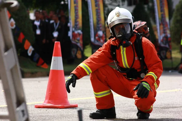 Seremban 2018年9月29日 消防士技能大会がセレンバンで開催されました — ストック写真