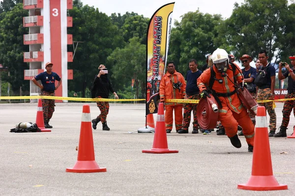 Seremban September 2018 Competentievaardigheidswedstrijd Voor Brandweerlieden Vond Plaats Seremban — Stockfoto