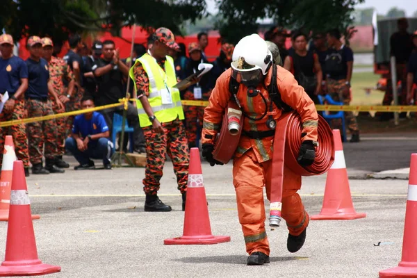 Seremban September 2018 Competence Skills Competition Firefighters Held Seremban — Stock Photo, Image