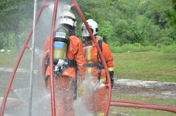 Seremban Malesia Febbraio 2015 Forze Speciali Hazmat Fire Rescue Department — Foto Stock