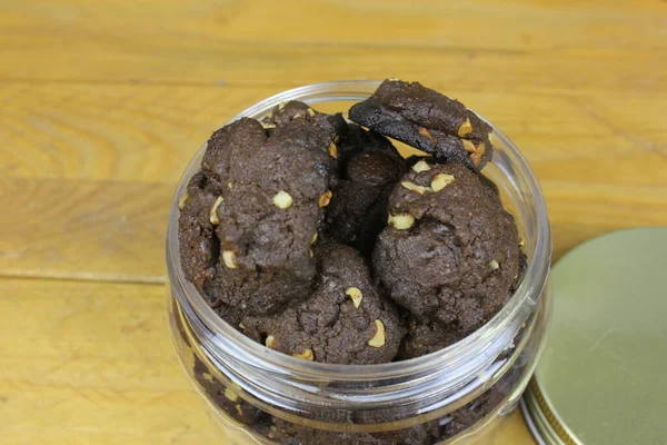 Tasty Chocolate Cookies Nuts Eid Fitr Celebration — Stock Photo, Image