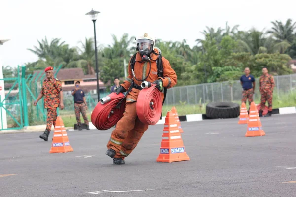 Seremban Septiembre 2018 Competencia Competencias Para Bomberos Llevó Cabo Seremban — Foto de Stock