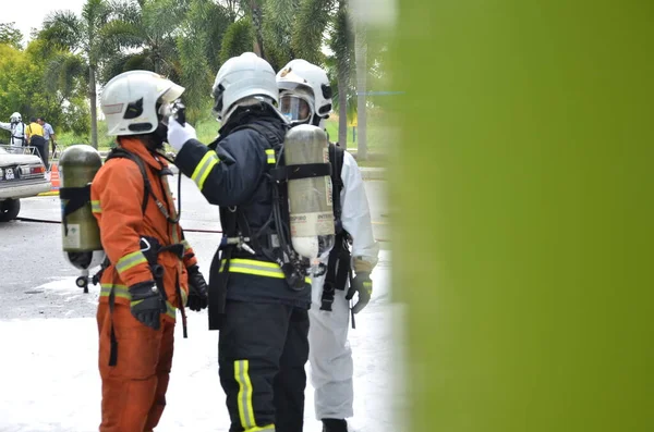 Seremban Malasia Febrero 2015 Las Fuerzas Especiales Hazmat Fire Rescue —  Fotos de Stock