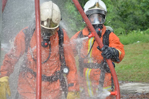 Seremban Malasia Febrero 2015 Las Fuerzas Especiales Hazmat Fire Rescue —  Fotos de Stock