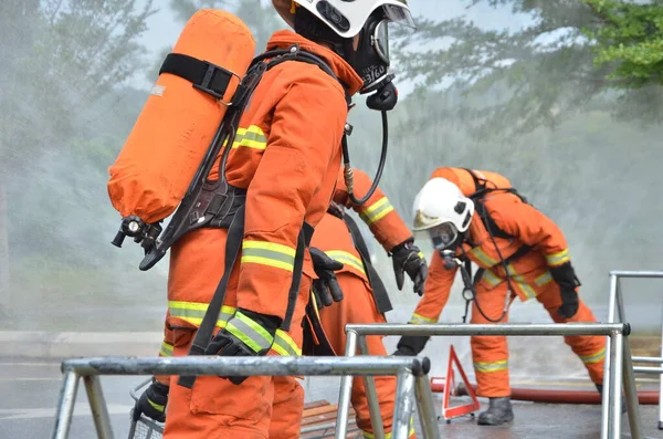 Seremban Malasia Febrero 2015 Las Fuerzas Especiales Hazmat Fire Rescue —  Fotos de Stock