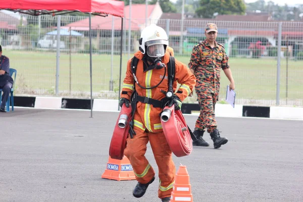 Seremban September 2018 Competence Skills Competition Firefighters Held Seremban — Stock Photo, Image