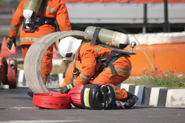 Seremban Septiembre 2018 Competencia Competencias Para Bomberos Llevó Cabo Seremban —  Fotos de Stock