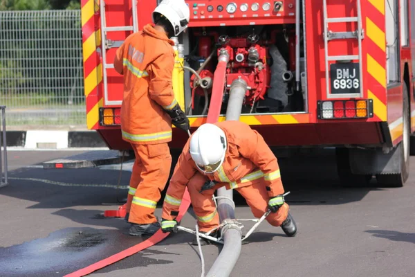 Seremban Setembro 2018 Concurso Competências Para Bombeiros Foi Realizado Seremban — Fotografia de Stock