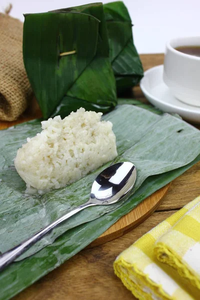 Zongzi Tradiční Čínské Rýžové Jídlo Lepkavé Rýže Plněné Balenými Bambusovými — Stock fotografie