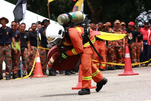 Seremban Σεπτεμβρίου 2018 Διαγωνισμός Δεξιοτήτων Ικανότητας Για Πυροσβέστες Πραγματοποιήθηκε Στο — Φωτογραφία Αρχείου