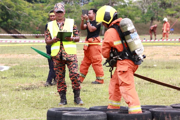 Seremban September 2018 Competence Skills Competition Firefighters Held Seremban — Stock Photo, Image