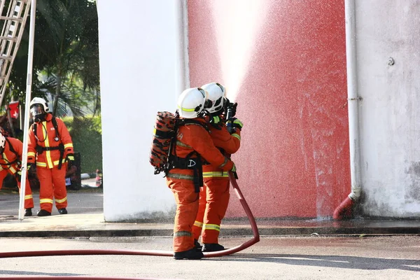 Seremban Września 2018 Konkurs Umiejętności Kompetencyjnych Dla Strażaków Odbył Się — Zdjęcie stockowe