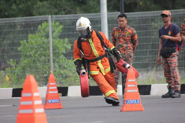 Seremban September 2018 Competentievaardigheidswedstrijd Voor Brandweerlieden Vond Plaats Seremban — Stockfoto