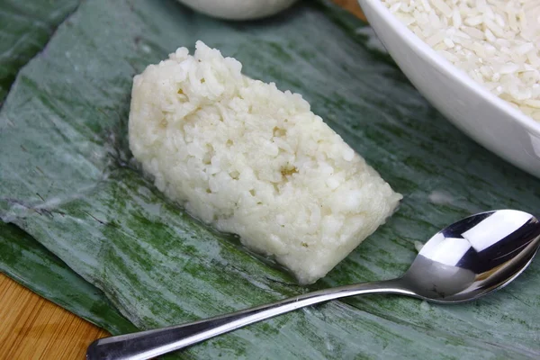 Zongzi Prato Tradicional Arroz Chinês Feito Arroz Glutinoso Recheado Com — Fotografia de Stock