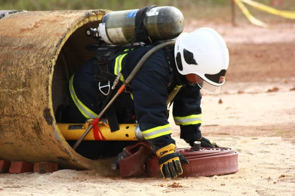 Seremban September 2018 Kompetenstävlingen För Brandmän Hölls Seremban — Stockfoto