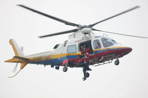 Malásia Ipoh Agosto 2018 Operações Corpo Bombeiros Resgate Malásia Usando — Fotografia de Stock