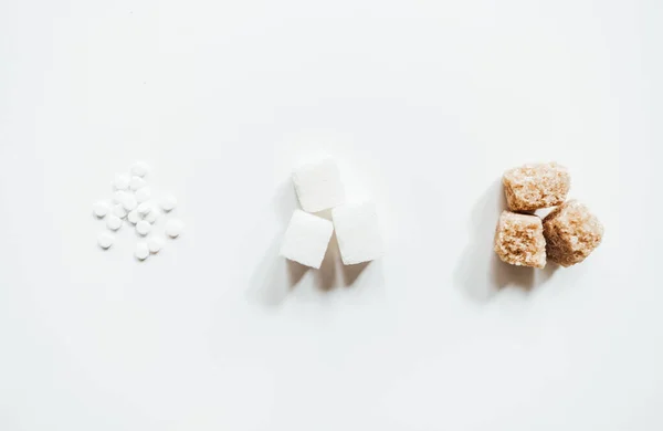 Different types of sugar. — Stock Photo, Image