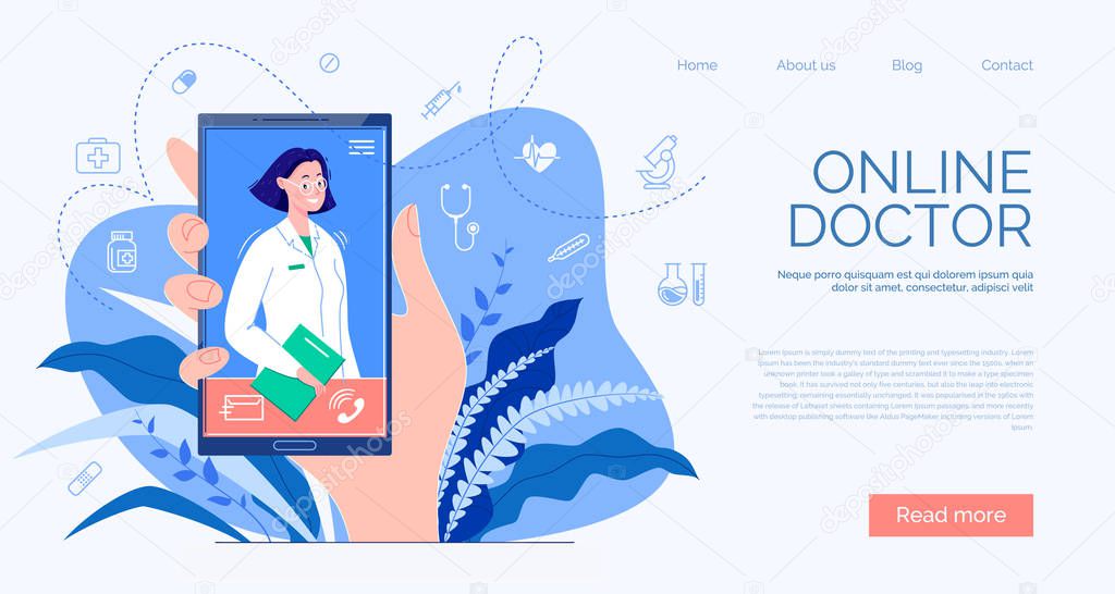 Online Medical Advice Concept