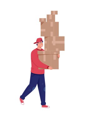 Online Delivery Concept. Fast home and office delivery. Vector. Illustration. Cartoon style. clipart