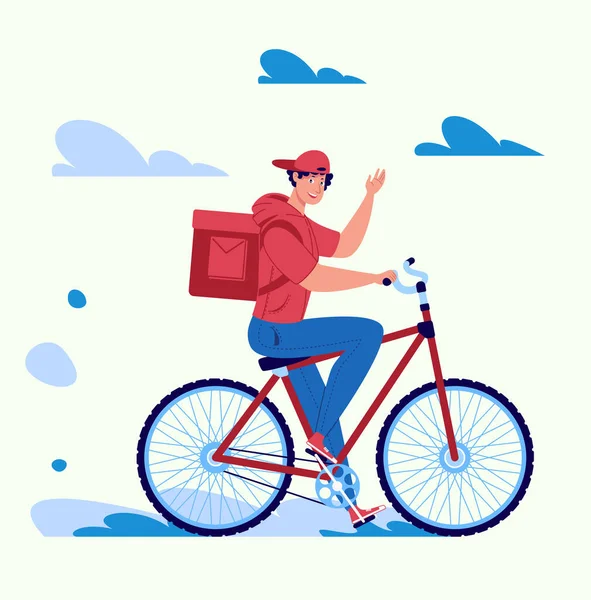 Online Teslimat Konsepti. Hızlı ev ve ofis teslimatı. Vektör. İllüzyon. Çizgi film biçimi.