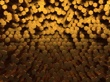Altın arı kovanının arka planı, soyut tasarım