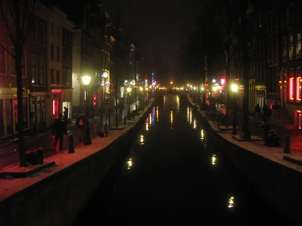 Зимой Амстердам, Голландия — стоковое фото