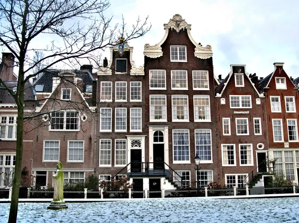 Vackra vinter Amsterdam, Holland — Stockfoto
