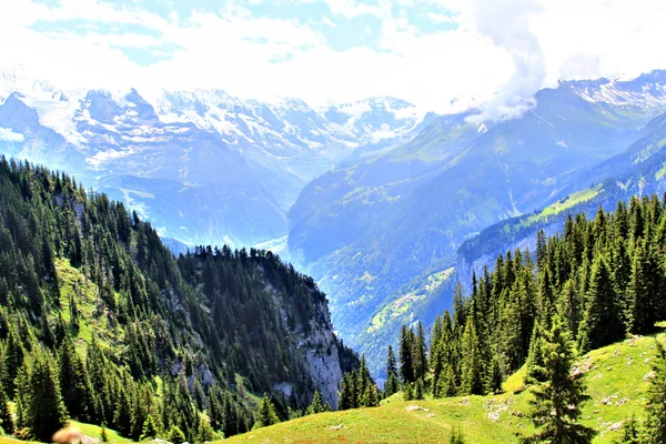 Vista panorámica de las montañas suizas — Foto de Stock